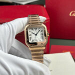 Cartier Santos Rose Gold Replica 11 Watch Dial White BV Factory 35mm - Image 2