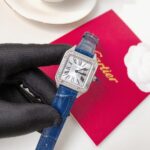 Santos Demoisell Santos Platinum Diamonds – Stainless Steel Mini(1:1 replica) - Image 4