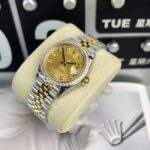 Rolex DateJust Women s Replica Watch With Stone Bezel Champagne Dial EW Factory 31mm - Image 3