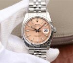Replica Rolex DateJust 36mm SS 116234 ARF Pink Dial Stick Markers 904L SS Oyster Bracelet SA3135