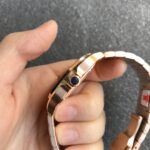 Fake cartier watch Santos large model mechanical movement Silver Dial Rose Gold WGSA0018(1:1 replica) - Image 7