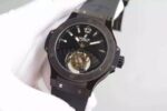 Replica Hublot Big Bang Tourbillon PVD Black Textured Dial Black Rubber Strap - Image 2
