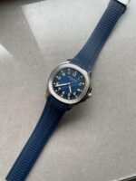 Replica PATEK PHILIPPE Aquanaut 5168G 42mm SS ZF 1:1 Best Edition Blue Dial on Blue Rubber Strap 324CS - Image 5