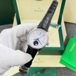 Rolex High End Watch Replicas Cellini Moonphase White Dial Leather Strap 39mm - Image 4