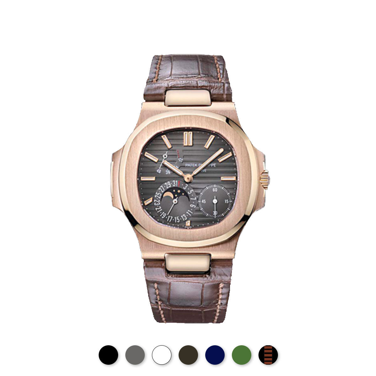 977D6348-6333-9E54-43C1-CAF939377328.jpg Patek Philippe – Rubber B strap for Nautilus 5712 RG / WG(1:1 replica) - Image 1