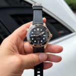 Omega Seamaster Diver 300M Sedna Rose Gold Copies Watches Black Dial 42mm