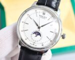 Rolex?? Cellini Moonphase-40mm-Leather-White(1:1 replica) - Image 3