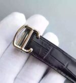 Replica Cartier Ballon Bleu 40mm Diamonds Bezel Black Dial Leather Strap MIYOTA9015 - Image 5