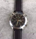 Replica Omega Speedmaster 3210 Black Dial Black Nylon Strap A7750