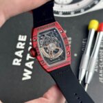 Richard Mille Replica Watches RM07-01 Red Carbon Rubber Strap 32x46mm - Image 7