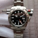 Replica Rolex EXPLORER II 42mm 216570 Noob Black Dial SS Bracelet A3187