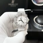 Hublot Classic Fusion Women s Best Replica Watch White Moissanite Diamond 33mm - Image 2
