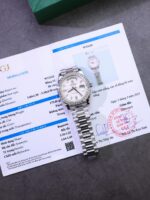 Rolex Day-Date Best Copies Watch Meteorite Wial Custom Diamonds Moissanite Baguette 40mm