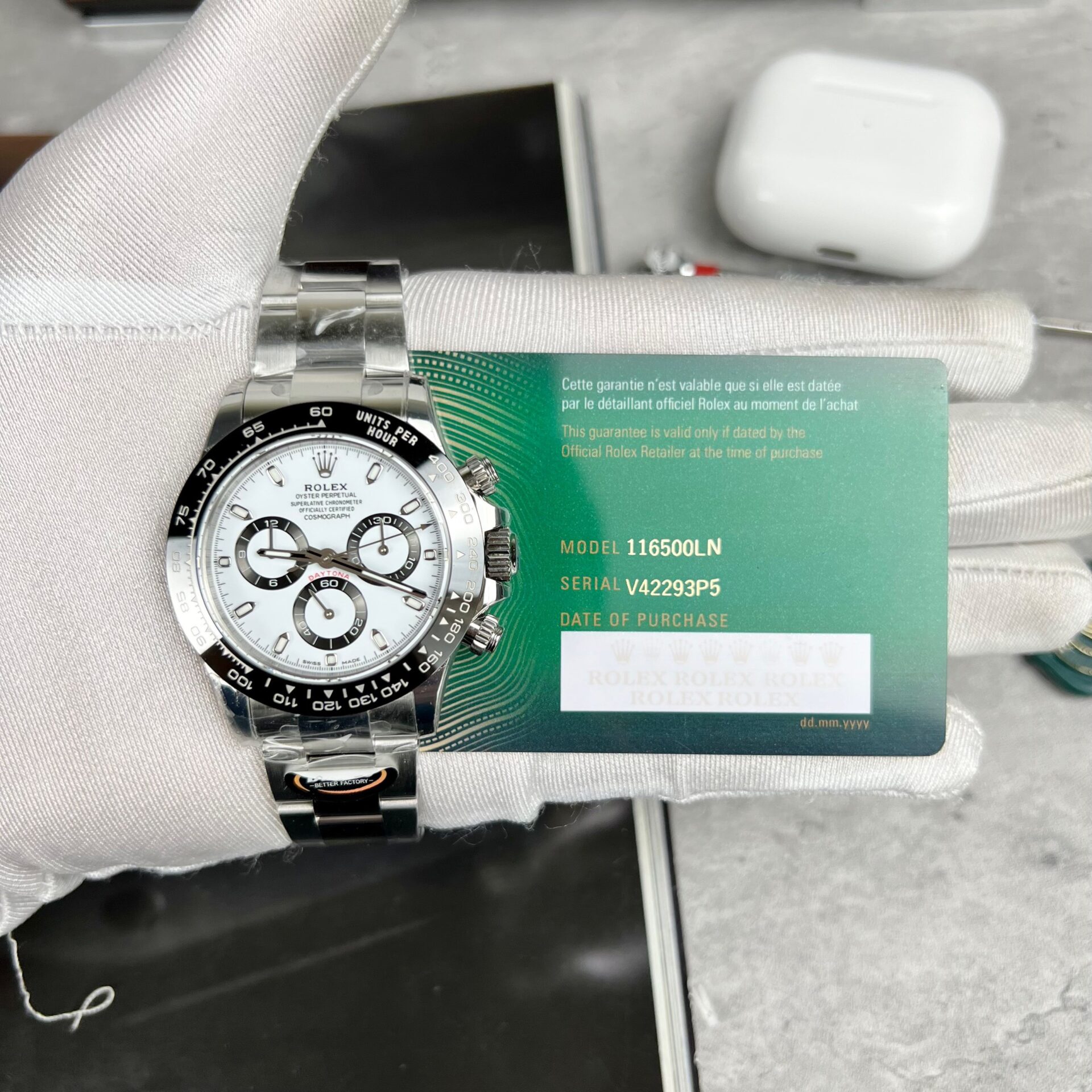 9A8C0DB9-B121-CED4-0877-D5841DA04E5C.jpg Rolex Cosmograph Daytona 116500LN Replica Watch White Dial BT Factory 40mm - Image 1