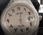 Rolex Datejust 116300 White Gold Diamond Arabic Dial Iced Out Replica - Image 2