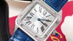 Santos Demoisell Santos Platinum Diamonds – Stainless Steel Mini(1:1 replica) - Image 6