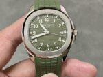 Fake Patek Philippe Replica Watch Aquanaut Jumbo White Gold Khaki Green Dial 5168G-010 3KF(1:1 replica) - Image 8