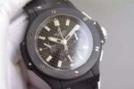 Replica Hublot Big Bang 44mm Carbon Fiber Black Gummy Strap A7750 - Image 5