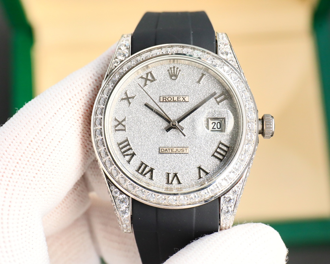 9BA59F8A-29B1-571C-6F5A-EB36E6882301.jpg Rolex Logbook Full Luxury Style – Brilliant Roman Dial – 18k Nano-Technology 41MM – White(1:1 replica) - Image 1