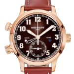 Patek Philippe Complications Calatrava Pilot Travel Time Brown Sunburst Dial Automatic Ladies Watch 7234R-001(1:1 replica)