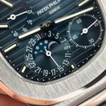 Patek Philippe Nautilus 5712 Copies Watches Blue Dial Leather Strap PPF Factory Version 3 40mm - Image 5