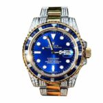 Rolex Submariner 18038 Iced Out Blue Dial Replica