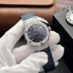 Hublot Replica 11 Watch Classic Fusion Full Moissanite Diamond Case Charcoal Blue 38mm - Image 2
