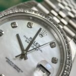 Rolex Replica 11 Watch DateJust Mother of Pearl Dial With Diamonds Bezel EW Factory 36-41mm - Image 4