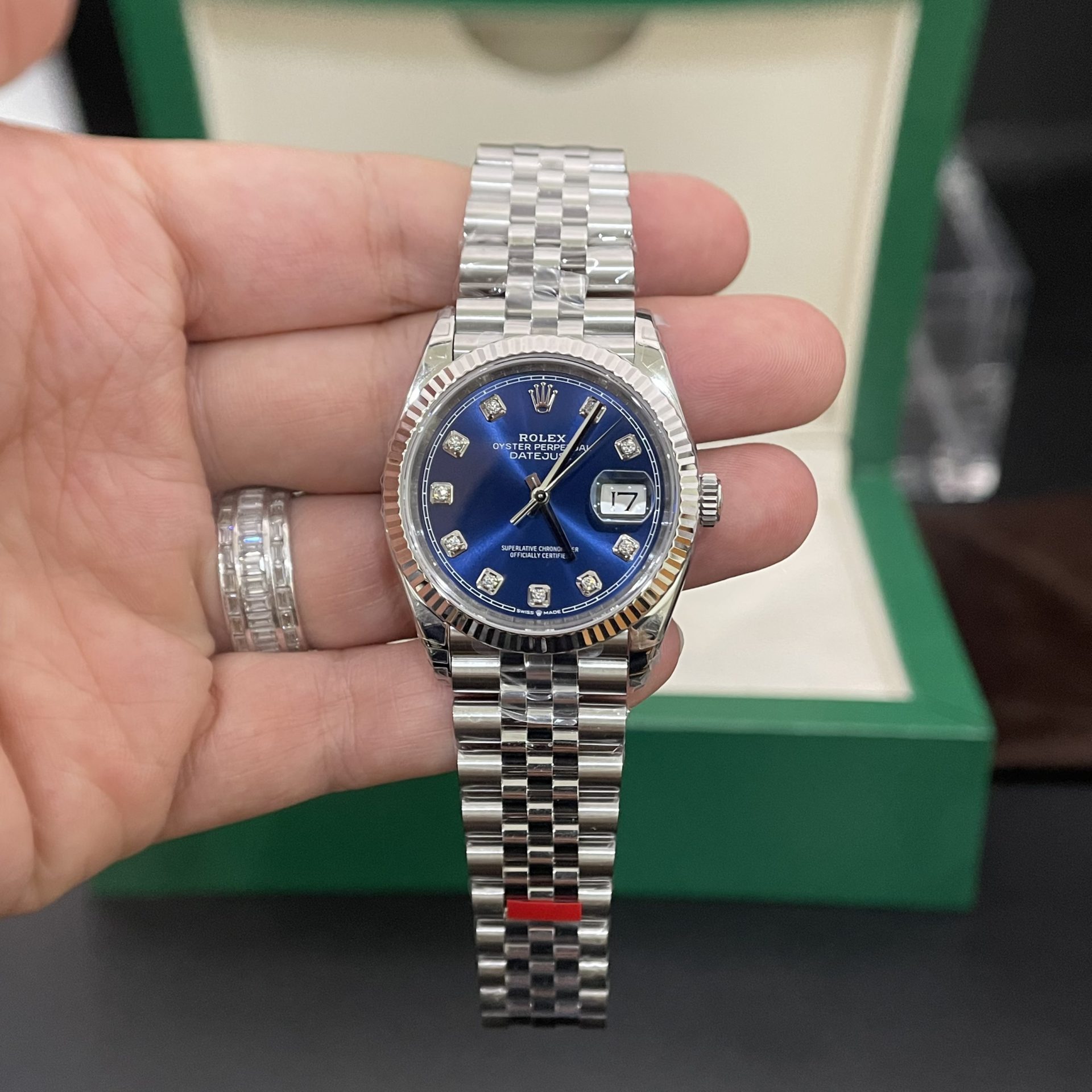 9CD9CA77-F43F-9752-E87E-45602AEB8B3A.jpg Rolex Best Replica Watch DateJust 126234 Blue Dial VS Factory 36mm - Image 1