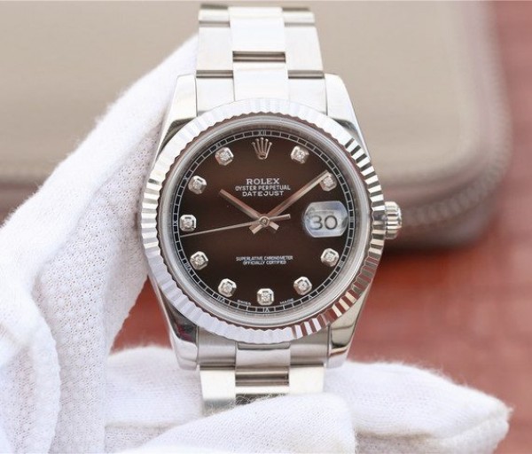 9DC527F3-B2F1-CF88-DC3B-5989DBA7225F.jpg Replica Rolex DateJust 41mm 126334 Fluted Bezel Black Dial Diamonds Markers Jubilee Bracelet A3235 - Image 1