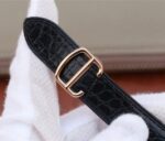 Replica Cartier Ronde De Cartier RG White Dial Diamonds Bezel Croco Strap A2892 - Image 11
