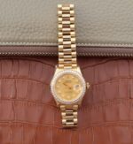 Replica Rolex DateJust 31mm Diamonds Bezel/Markers RG Case RG Gold Dial A2235 - Image 8