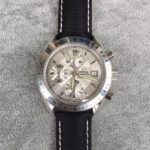 Replica Omega Speedmaster 3211 Silver Dial Black Nylon Strap A7750