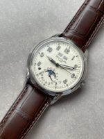 Replica PATEK PHILIPPE Perpetual Calendar 5320G-001 SS GSF 1:1 Best Edition Cream Dial on Brown Leather Strap A324 - Image 8
