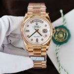Rolex Day-Date 128235 Knock Off Watches MOP Dial Weight 156 Grams QF Factory 36mm - Image 3