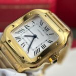 Cartier Santos Yellow Replica Watch White Dial BV Factory 35mm - Image 4