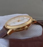 Replica Omega MKF De Ville 37mm YG White Dial YG Markers Leather Strap A2892 - Image 5