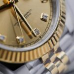 Rolex DateJust Copies Watches Yellow Champagne Dial Moissanite Diamonds Clean Factory 41mm - Image 7