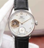 Replica IWC AZ Portuguese Tourbillon White Dial YG Markers A98900