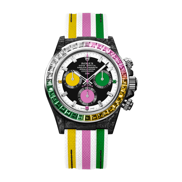 A2AC3C32-CBAF-F1BA-9C22-64DF782C0D5A.webp ROLEX Diw Daytona carbon rainbow candy 40mm carbon(1:1 replica) - Image 1