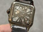 Fake Cartier watch Santos large model mechanical movement Black ADLC Steel Skeleton Dial WHSA0009 TWF(1:1 replica) - Image 2