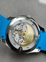 Replica PATEK PHILIPPE Aquanaut 5168G 42mm SS 3KF 1:1 Best Edition Black Dial on Light Blue Rubber Strap A324 V2 - Image 7