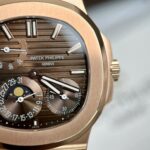 Patek Philippe Nautilus 5712 Chocolate Dial Gold Plated Replica 11 Watch GR 40mm - Image 9