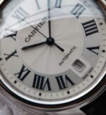 Replica Cartier Cle de Cartier SS White Textured Dial Leather Strap MIYOTA9015 - Image 2