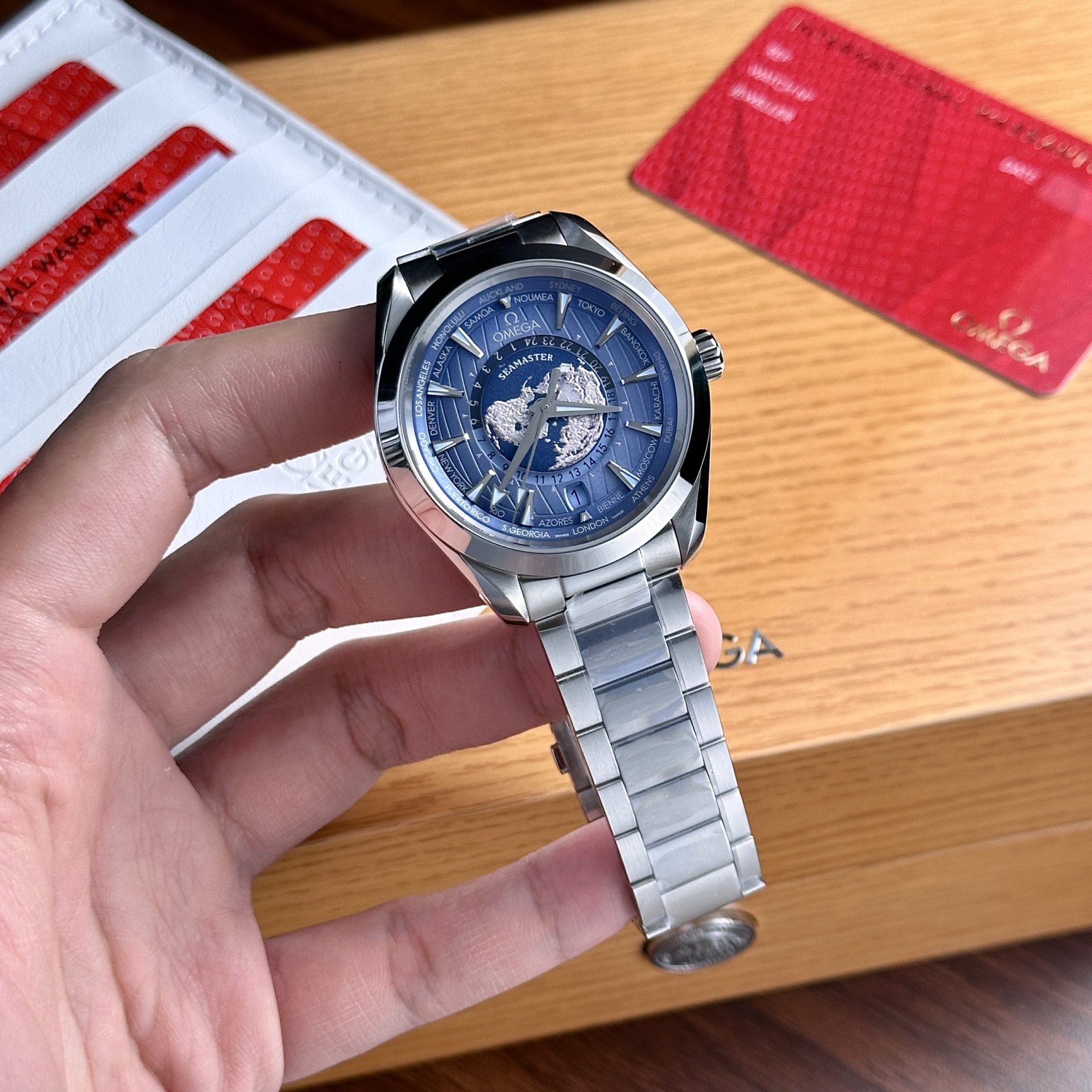 A3AACC75-3102-FF70-4F86-69BB71CB322D.jpg Omega Seamaster Aqua Terra Worldtimer Dial Blue Replica Watch VS Factory 43mm - Image 1