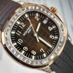 Patek Philippe Aquanaut 5167R Replica Watch Gold Wrapped Moissanite 40mm - Image 4