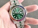Rolex Submariner Special Edition with diamonds – Green iridescent diamonds – All diamonds – 40 mm(1:1 replica) - Image 2