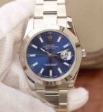 Replica Rolex DateJust 41mm SS 116200 Polished Bezel Blue Dial 904L SS Bracelet SA3235