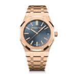 Audemars Piguet Replica AP Watch Royal Oak Selfwinding ??50th Anniversary?? 41mm Rose Gold Blue Dial 15510OR.OO.1320OR.01-APS(1:1 replica)