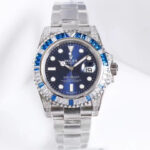 Rolex Submariner Customized with Diamonds-Blue Diamonds-40MM(1:1 replica)